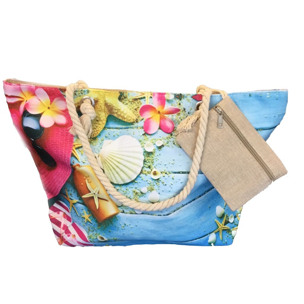 Strandtasche mit Holzsteg Design