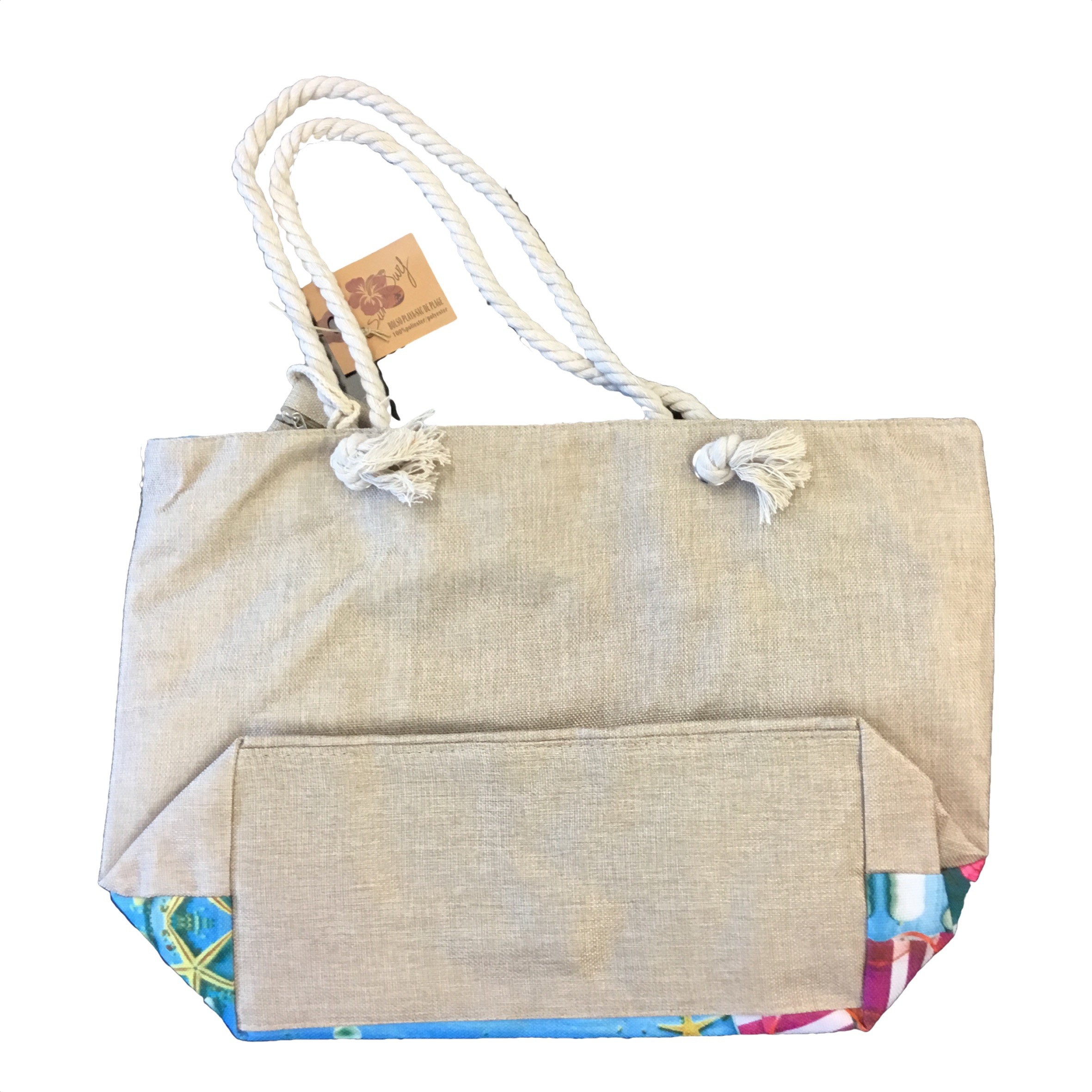 Strandtasche mit Holzsteg Design