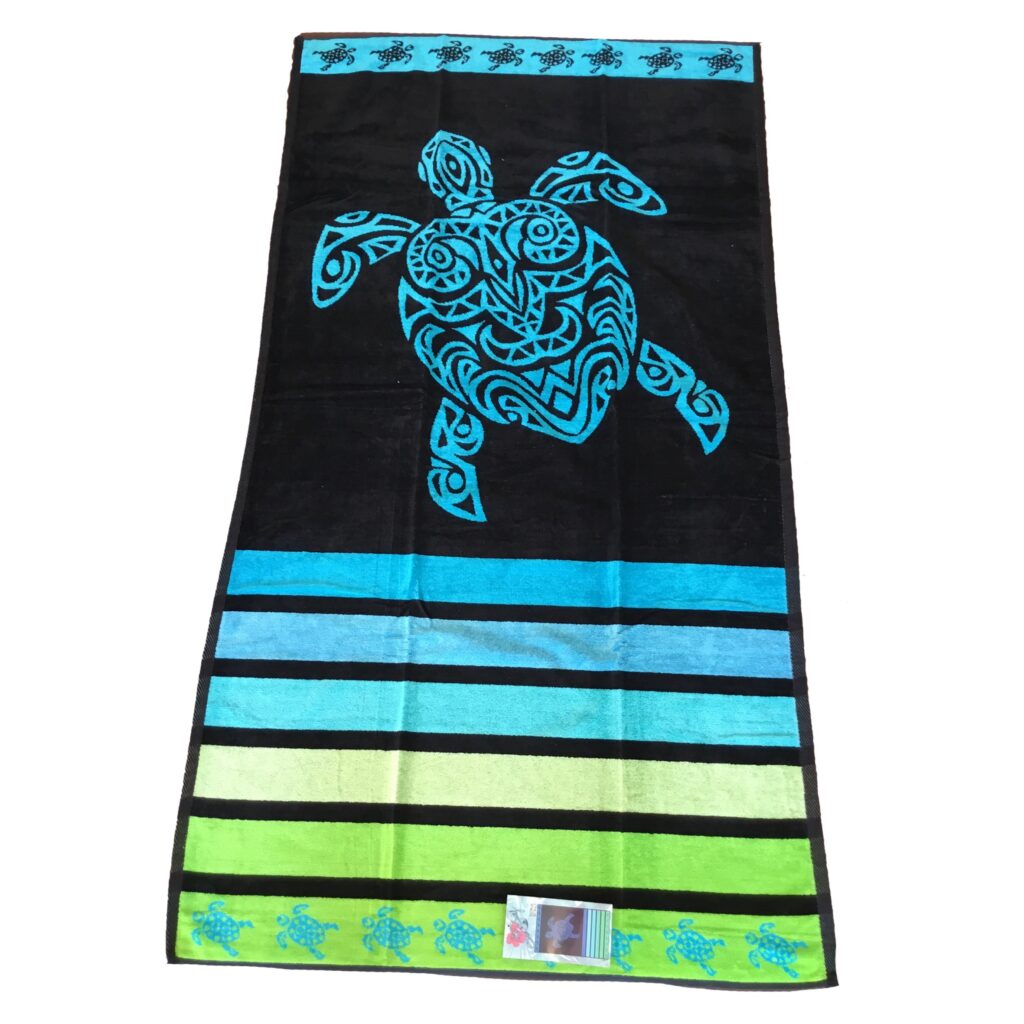 Turtle blau, XL-Strandtuch