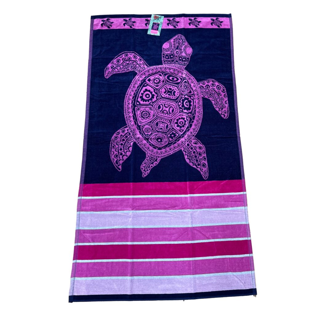 Turtle Girls rosa, XL-Strandtuch