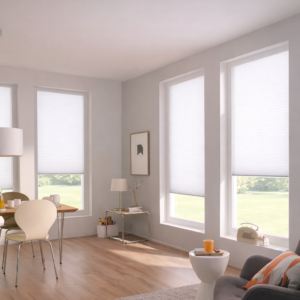 Luxaflex Fenster Plissée Light nach Mass, LBB24, Stoff Crêpe Re-life FR