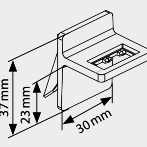 Luxaflex Klebeplatte für Aufmontage