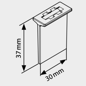 Luxaflex Klebeplatte für Falzmontage