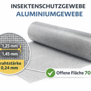 Insektenschutzgewebe Aluminium natur, Rollenware