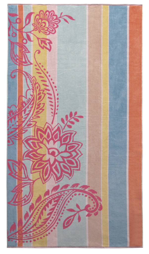 Paisley coral Strandtuch XL
