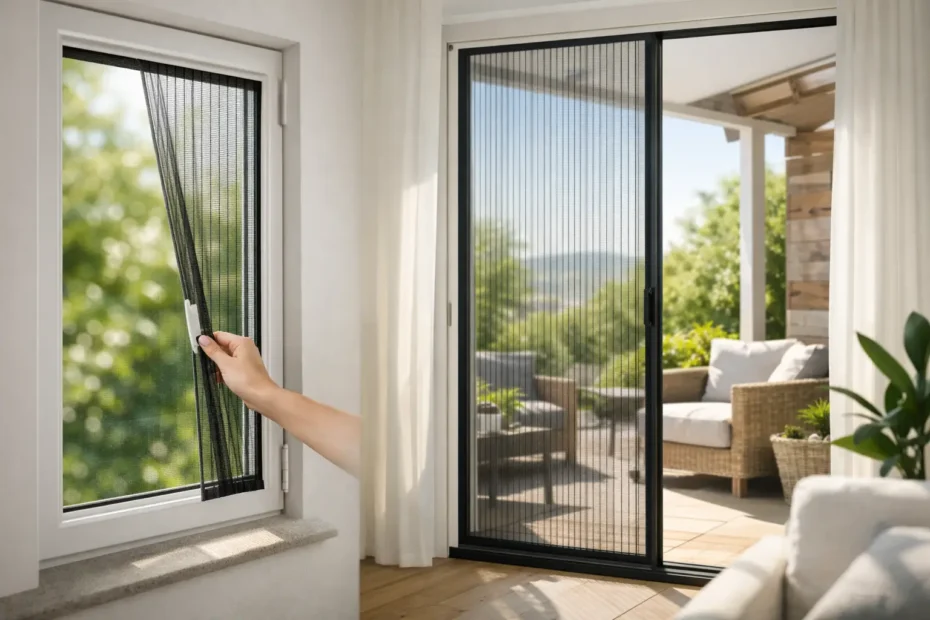 Insektenschutzplissee für Fenster und Türen