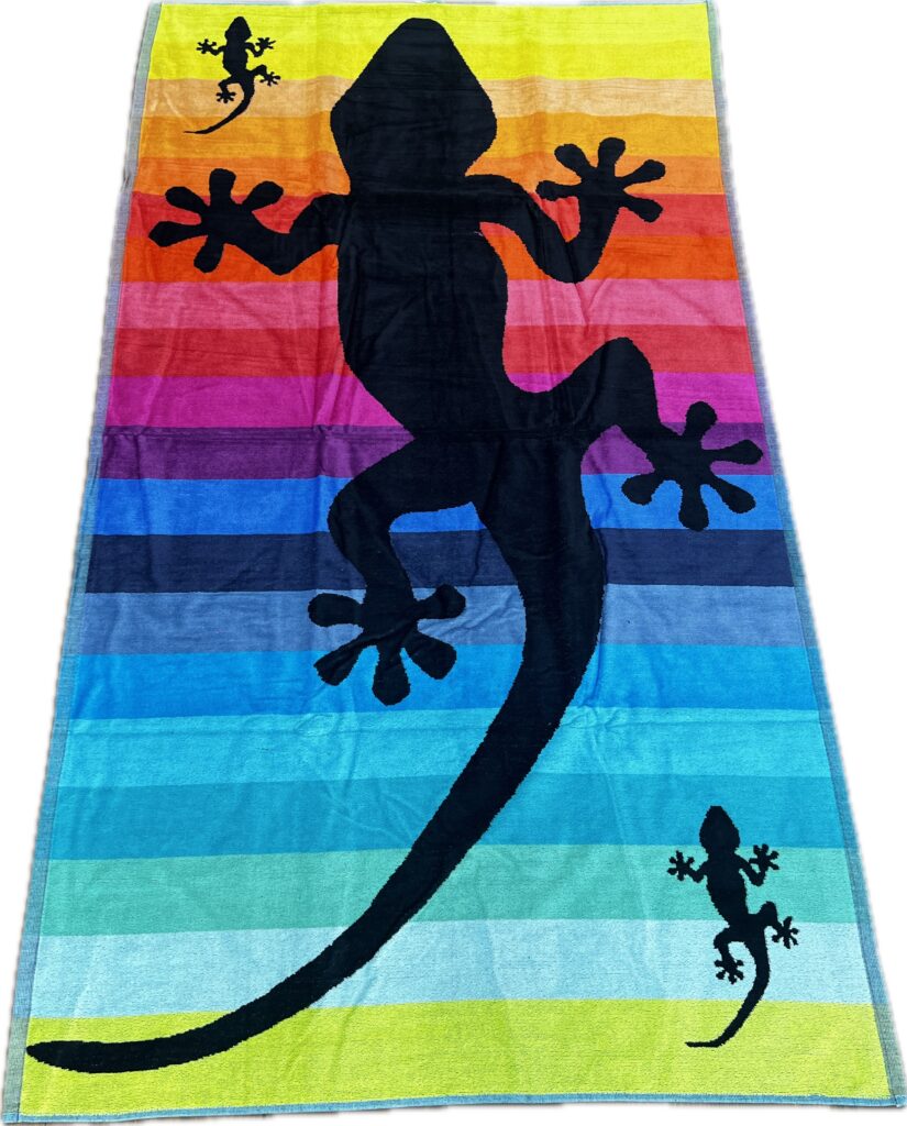 Gecko, Strandtuch