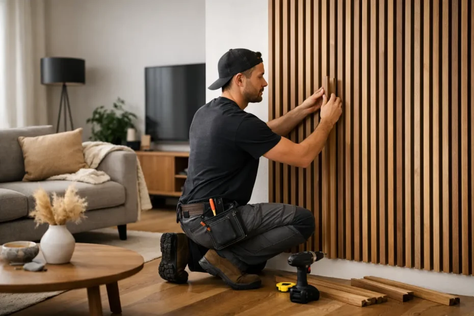 Akustikpaneele im Wohnzimmer montieren