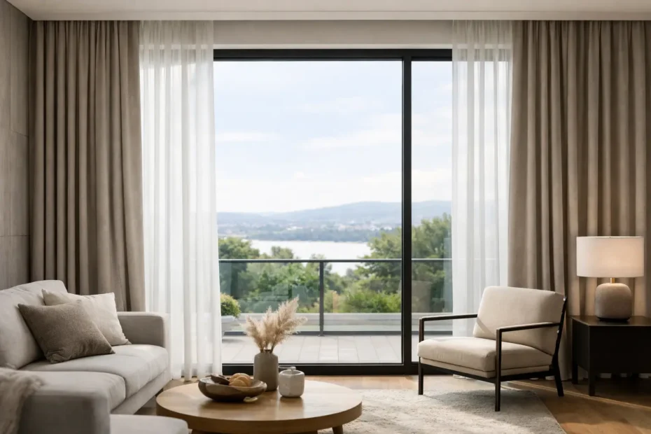 Vorhänge für grosse Fensterfronten wählen