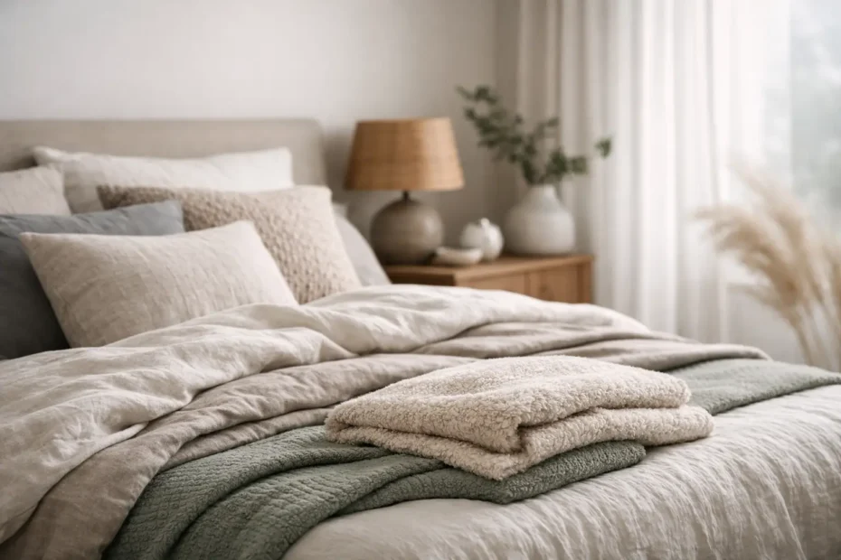 Schlafzimmer Textilien Trends 2026 für Ruhe